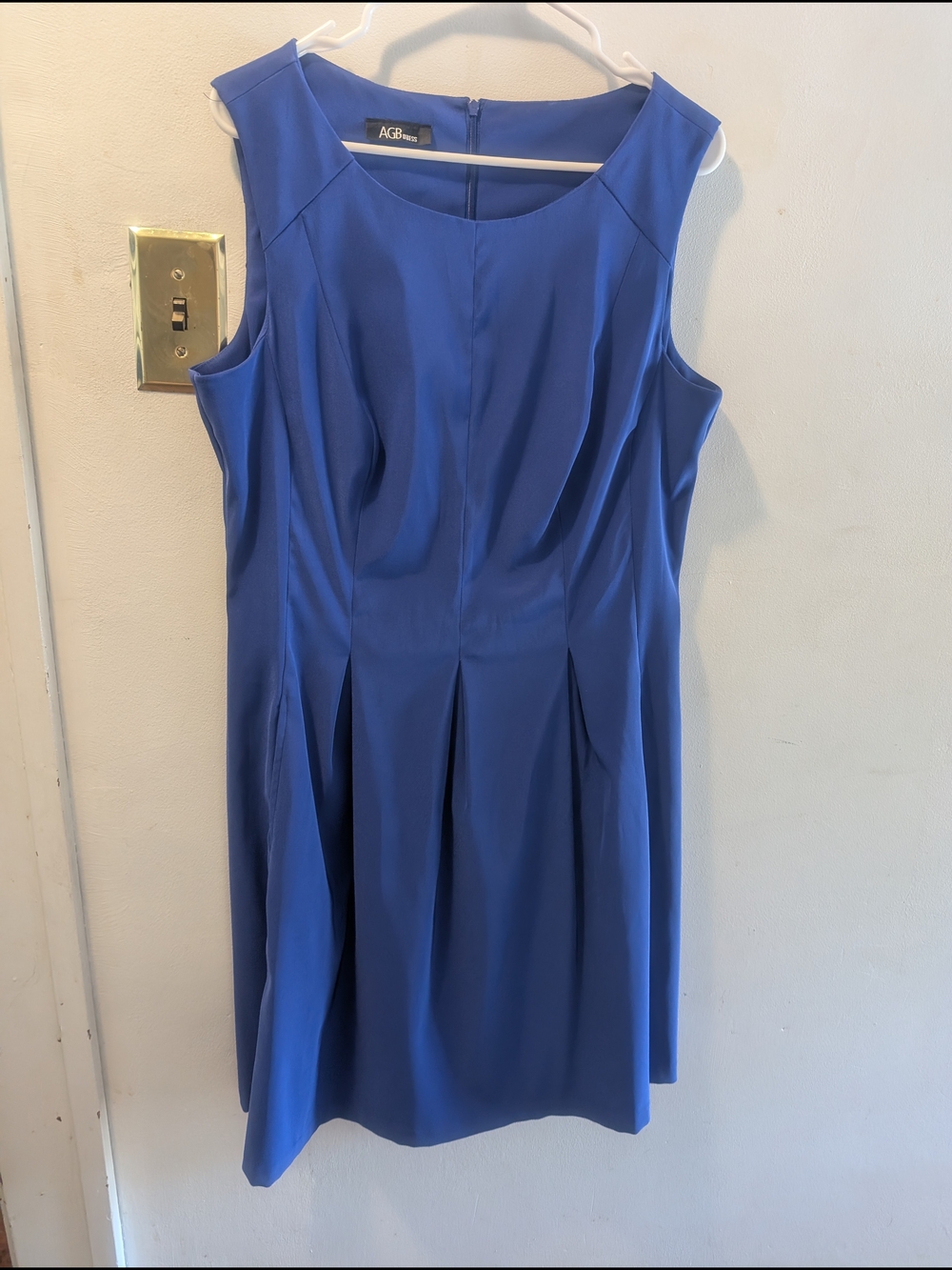 AGB Royal Blue Pleated Sheath Dress